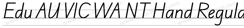 Edu AU VIC WA NT Hand Regular字体转换